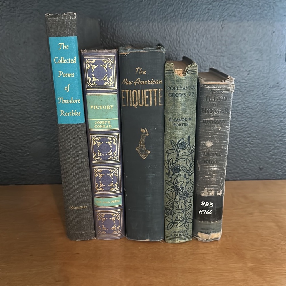 📚Blue Vintage / Antique Books for Decor and Weddings
